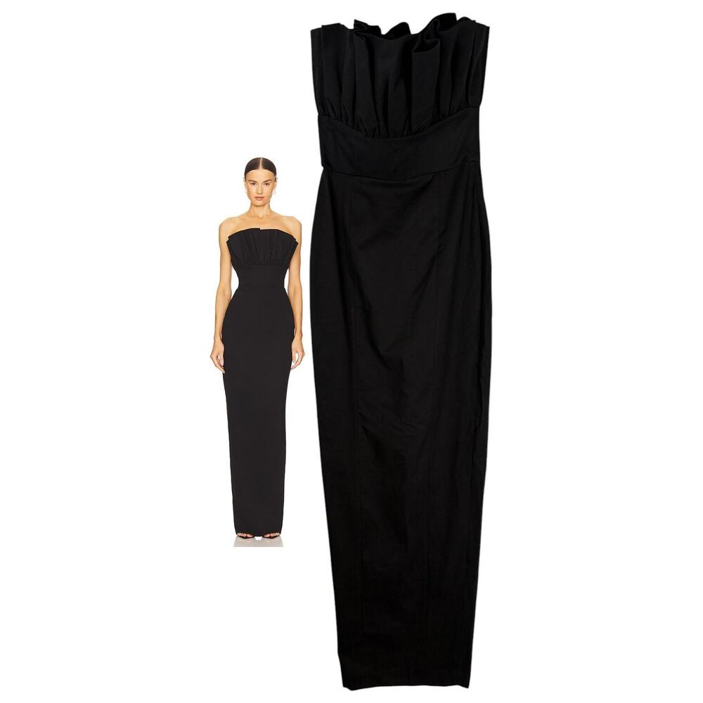 Sau Lee Noah Gown Strapless Pleated Column Prom Formal Party Wedding Guest 2